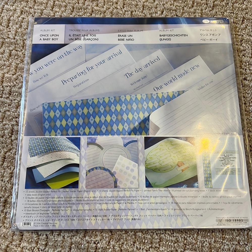 NWT Creative Memories “On e Upon a Baby Boy” Album Kit
